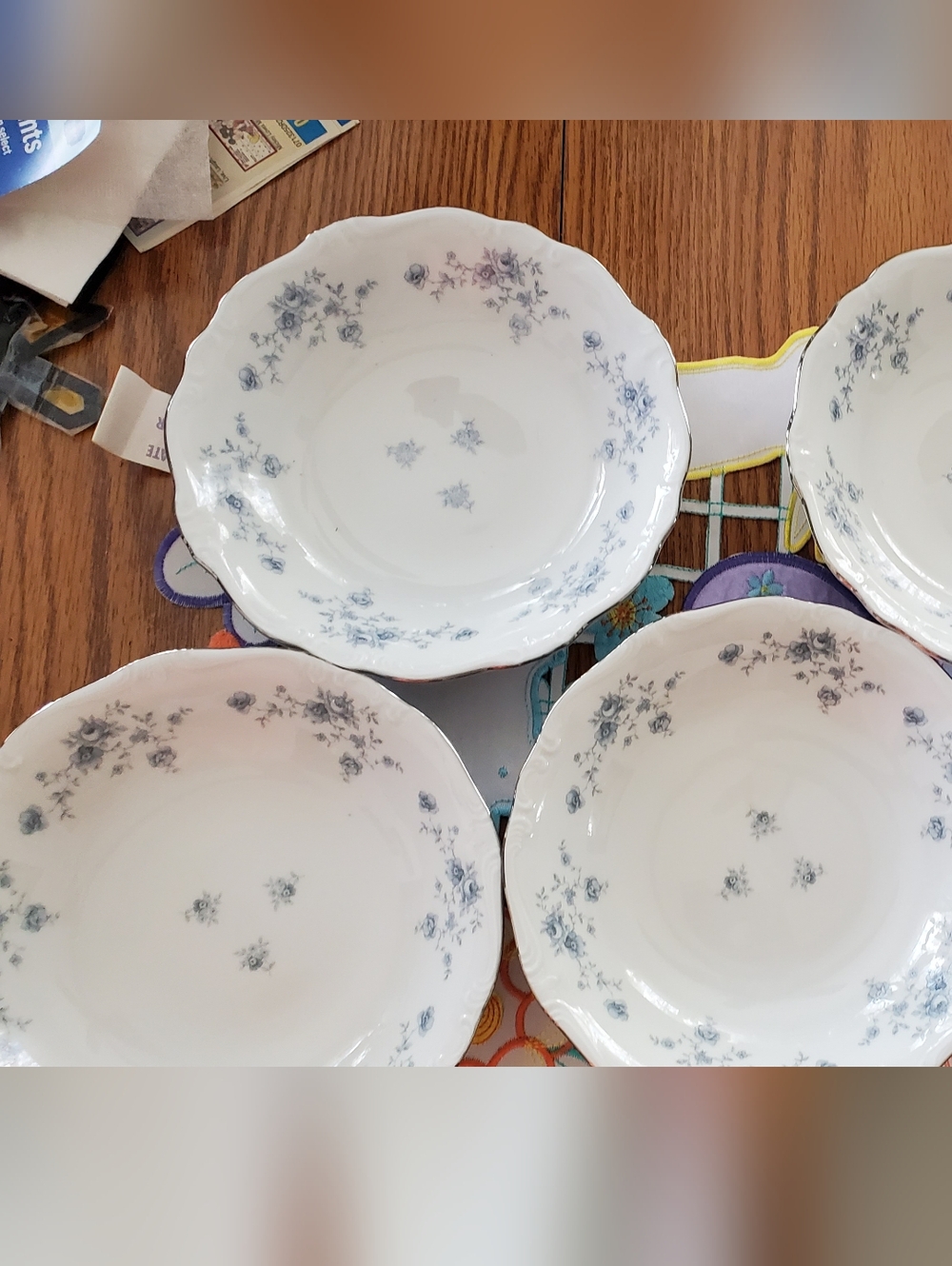 4 Haviland China Salad Bowls